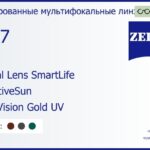 Тонированная линза для очков с поддержкой аккомодации Carl Zeiss Digital Lens SmartLife 1.67 AdaptiveSun DuraVision Gold UV, рецептурная, Sph 8.00 — -12.00, Cyl 0.00 — 6.00