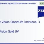 Линза для очков Carl Zeiss Single Vision SmartLife Individual 3 1.6 DuraVision Gold UV, рецептурная, Sph 10.00 — -10.00, Cyl 0.00 — 6.00