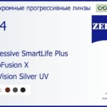 Фотохромная прогрессивная линза для очков Carl Zeiss Progressive SmartLife Plus 1.74 PhotoFusion X DuraVision Silver UV, Sph 9.00 — -14.00, Cyl 0.00 — 6.00