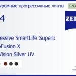 Фотохромная прогрессивная линза для очков Carl Zeiss Progressive SmartLife Superb 1.74 PhotoFusion X DuraVision Silver UV, Sph 9.00 — -14.00, Cyl 0.00 — 6.00