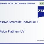 Прогрессивная линза для очков Carl Zeiss Progressive SmartLife Individual 3 1.5 DuraVision Platinum UV, Sph 6.00 — -7.00, Cyl 0.00 — 6.00