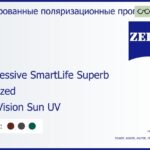 Тонированная поляризационная прогрессивная линза для очков Carl Zeiss Progressive SmartLife Superb 1.6 Polarized DuraVision Sun UV, Sph 6.00 — -11.00, Cyl 0.00 — 6.00