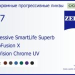 Фотохромная прогрессивная линза для очков Carl Zeiss Progressive SmartLife Superb 1.67 PhotoFusion X DuraVision Chrome UV, Sph 8.00 — -12.00, Cyl 0.00 — 6.00