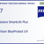 Прогрессивная линза для очков Carl Zeiss Progressive SmartLife Plus 1.67 DuraVision BlueProtect UV, Sph 8.00 — -17.00, Cyl 0.00 — 6.00