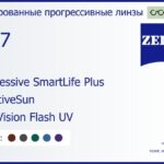 Тонированная прогрессивная линза для очков Carl Zeiss Progressive SmartLife Plus 1.67 AdaptiveSun DuraVision Flash UV, Sph 8.00 — -12.00, Cyl 0.00 — 6.00