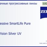 Прогрессивная линза для очков Carl Zeiss Progressive SmartLife Pure 1.6 DuraVision Silver UV, Sph 10.00 — -10.00, Cyl 0.00 — 6.00