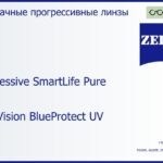 Прогрессивная линза для очков Carl Zeiss Progressive SmartLife Pure 1.6 DuraVision BlueProtect UV, Sph 10.00 — -10.00, Cyl 0.00 — 6.00