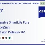 Тонированная прогрессивная линза для очков Carl Zeiss Progressive SmartLife Pure 1.67 AdaptiveSun DuraVision Platinum UV, Sph 8.00 — -12.00, Cyl 0.00 — 6.00