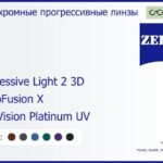 Фотохромная прогрессивная линза для очков Carl Zeiss Progressive Light 2 3D 1.6 PhotoFusion X DuraVision Platinum UV, Sph 6.00 — -10.00, Cyl 0.00 — 6.00