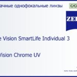 Линза для очков Carl Zeiss Single Vision SmartLife Individual 3 1.5 DuraVision Chrome UV, рецептурная, Sph 6.00 — -6.00, Cyl 0.00 — 4.00