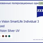 Тонированная поляризационная линза для очков Carl Zeiss Single Vision SmartLife Individual 3 1.5 Polarized DuraVision Silver UV, рецептурная, Sph 8.00 — -8.00, Cyl 0.00 — 4.00