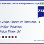 Тонированная поляризационная линза для очков Carl Zeiss Single Vision SmartLife Individual 3 1.5 AdaptiveSun Polarized DuraVision Mirror UV, рецептурная, Sph 8.00 — -8.00, Cyl 0.00 — 4.00