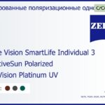Тонированная поляризационная линза для очков Carl Zeiss Single Vision SmartLife Individual 3 1.5 AdaptiveSun Polarized DuraVision Platinum UV, рецептурная, Sph 8.00 — -8.00, Cyl 0.00 — 4.00