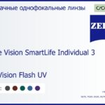 Линза для очков Carl Zeiss Single Vision SmartLife Individual 3 1.6 DuraVision Flash UV, рецептурная, Sph 10.00 — -10.00, Cyl 0.00 — 6.00