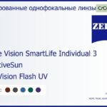 Тонированная линза для очков Carl Zeiss Single Vision SmartLife Individual 3 1.6 AdaptiveSun DuraVision Flash UV, рецептурная, Sph 8.00 — -10.00, Cyl 0.00 — 6.00