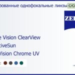 Тонированная линза для очков Carl Zeiss Single Vision ClearView 1.6 AdaptiveSun DuraVision Chrome UV, рецептурная, Sph 10.00 — -11.00, Cyl 0.00 — 6.00