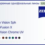 Фотохромная линза для очков Carl Zeiss Single Vision Sph 1.5 PhotoFusion X DuraVision Chrome UV, рецептурная, Sph 6.50 — -10.00, Cyl 0.00 — 4.00