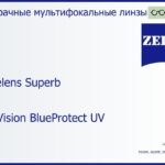 Офисная линза для очков Carl Zeiss Officelens Superb 1.6 DuraVision BlueProtect UV, рецептурная, Sph 6.00 — -10.00, Cyl 0.00 — 6.00