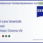 Тонированная поляризационная линза для очков с поддержкой аккомодации Carl Zeiss Digital Lens SmartLife 1.5 Polarized DuraVision Chrome UV, рецептурная, Sph 5.00 — -8.00, Cyl 0.00 — 4.00