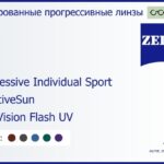 Тонированная прогрессивная линза для очков Carl Zeiss Progressive Individual Sport 1.5 AdaptiveSun DuraVision Flash UV, Sph 5.00 — -5.00, Cyl 0.00 — 4.00