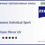 Прогрессивная линза для очков Carl Zeiss Progressive Individual Sport 1.6 DuraVision Mirror UV, Sph 6.00 — -6.00, Cyl 0.00 — 6.00
