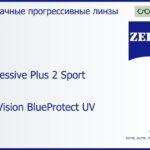 Прогрессивная линза для очков Carl Zeiss Progressive Plus 2 Sport 1.5 DuraVision BlueProtect UV, Sph 5.00 — -5.00, Cyl 0.00 — 4.00
