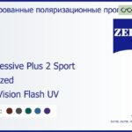 Тонированная поляризационная прогрессивная линза для очков Carl Zeiss Progressive Plus 2 Sport 1.5 Polarized DuraVision Flash UV, Sph 5.00 — -5.00, Cyl 0.00 — 4.00