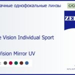Линза для очков Carl Zeiss Single Vision Individual Sport 1.5 DuraVision Mirror UV, рецептурная, Sph 5.00 — -5.00, Cyl 0.00 — 4.00