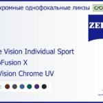Фотохромная линза для очков Carl Zeiss Single Vision Individual Sport 1.5 PhotoFusion X DuraVision Chrome UV, рецептурная, Sph 5.00 — -5.00, Cyl 0.00 — 4.00