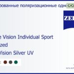 Тонированная поляризационная линза для очков Carl Zeiss Single Vision Individual Sport 1.5 Polarized DuraVision Silver UV, рецептурная, Sph 5.00 — -5.00, Cyl 0.00 — 4.00