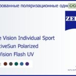 Тонированная поляризационная линза для очков Carl Zeiss Single Vision Individual Sport 1.5 AdaptiveSun Polarized DuraVision Flash UV, рецептурная, Sph 5.00 — -5.00, Cyl 0.00 — 4.00