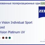 Тонированная поляризационная линза для очков Carl Zeiss Single Vision Individual Sport 1.6 Polarized DuraVision Platinum UV, рецептурная, Sph 6.00 — -6.00, Cyl 0.00 — 6.00
