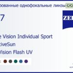 Тонированная линза для очков Carl Zeiss Single Vision Individual Sport 1.67 AdaptiveSun DuraVision Flash UV, рецептурная, Sph 6.00 — -6.00, Cyl 0.00 — 6.00
