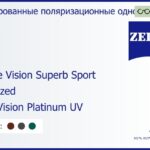 Тонированная поляризационная линза для очков Carl Zeiss Single Vision Superb Sport 1.5 Polarized DuraVision Platinum UV, рецептурная, Sph 5.00 — -5.00, Cyl 0.00 — 4.00