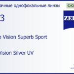 Линза для очков Carl Zeiss Single Vision Superb Sport 1.53 DuraVision Silver UV, рецептурная, Sph 4.00 — -4.00, Cyl 0.00 — 4.00