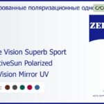 Тонированная поляризационная линза для очков Carl Zeiss Single Vision Superb Sport 1.6 AdaptiveSun Polarized DuraVision Mirror UV, рецептурная, Sph 6.00 — -6.00, Cyl 0.00 — 6.00