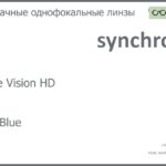 Линза для очков Synchrony by Carl Zeiss Single Vision HD 1.5 HMC Blue, рецептурная, Sph 10.00 — -12.00, Cyl 0.00 — 6.00