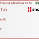 Линза для очков Shamir Altolite AS 1.6 AS Glacier, Sph 6.00 — -10.00
