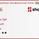 Фотохромная линза для очков Shamir Altolite Sph 1.56 SunSwift Glacier, Sph 6.00 — -8.00, Cyl -2.00 — 0.00
