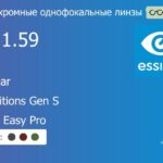 Фотохромная линза для очков из поликарбоната Essilor Airwear 1.59 AS Transitions Gen S Crizal Easy Pro, рецептурная, Sph 8.00 — -10.00, Cyl 0.00 — 6.00