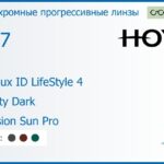Фотохромная прогрессивная линза для очков Hoya Hoyalux ID LifeStyle 4 1.67 Sensity Dark Hi-Vision Sun Pro, Sph 8.00 — -12.00, Cyl 0.00 — 6.00