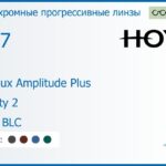 Фотохромная прогрессивная линза для очков Hoya Hoyalux Amplitude Plus 1.67 Sensity 2 HVLL BLC, Sph 8.00 — -13.00, Cyl 0.00 — 6.00