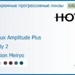 Фотохромная прогрессивная линза для очков Hoya Hoyalux Amplitude Plus 1.6 Sensity 2 Hi-Vision Meiryo, Sph 6.00 — -13.00, Cyl 0.00 — 6.00