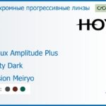 Фотохромная прогрессивная линза для очков Hoya Hoyalux Amplitude Plus 1.5 Sensity Dark Hi-Vision Meiryo, Sph 6.00 — -8.00, Cyl 0.00 — 6.00