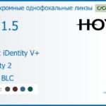 Фотохромная линза для очков Hoya Nulux iDentity V+ 1.5 AS Sensity 2 HVLL BLC, рецептурная, Sph 10.00 — -10.00, Cyl 0.00 — 6.00