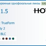Фотохромная линза для очков Hoya Nulux TrueForm 1.5 AS Sensity 2 HVLL BLC, рецептурная, Sph 8.00 — -8.00, Cyl 0.00 — 4.00