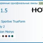 Фотохромная линза для очков Hoya Nulux Sportive TrueForm 1.5 AS Sensity 2 Hi-Vision Meiryo, рецептурная, Sph 4.00 — -4.00, Cyl 0.00 — 4.00